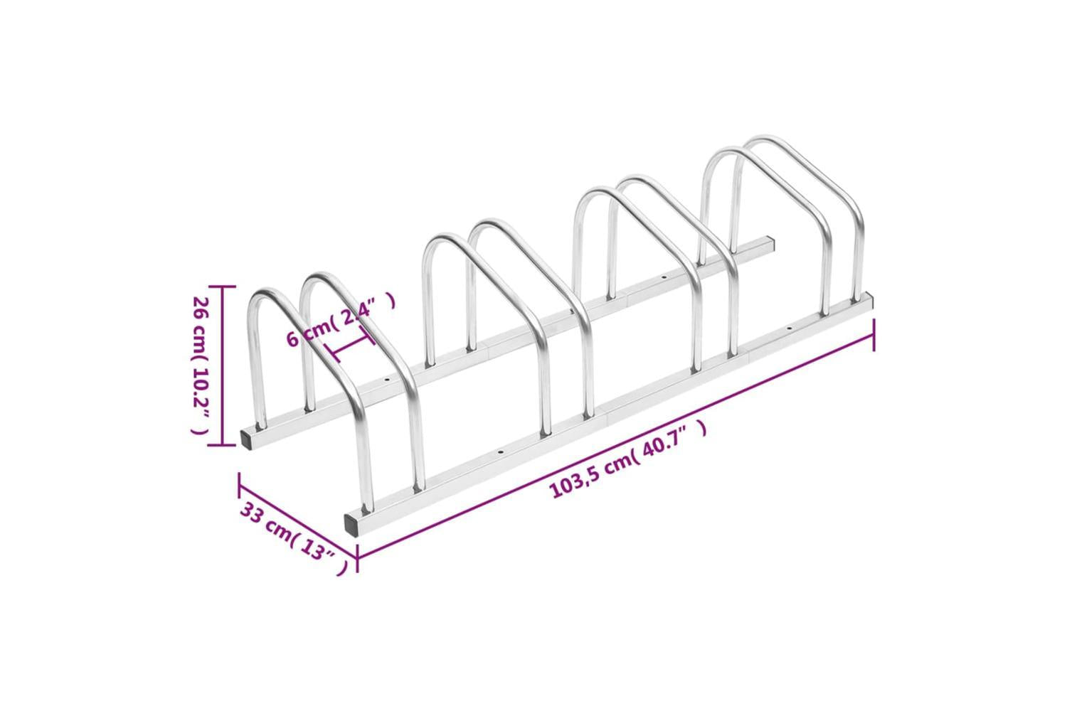 Vidaxl Bike Rack For 4 Bikes Galvanised Steel-6
