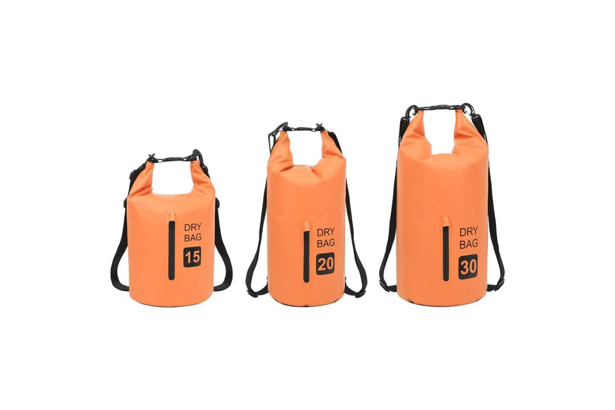 Vidaxl Dry Bag With Zipper Orange 20 L Pvc-8