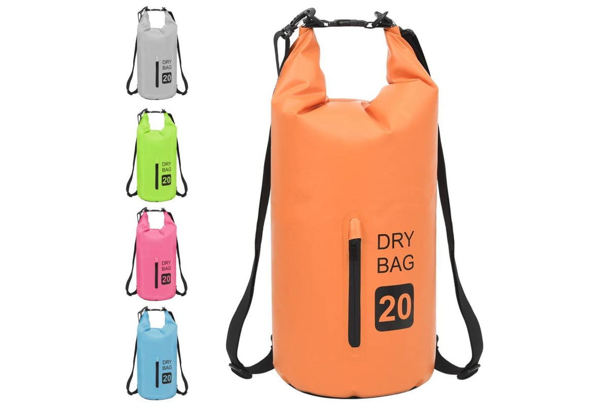 Vidaxl Dry Bag With Zipper Orange 20 L Pvc-9