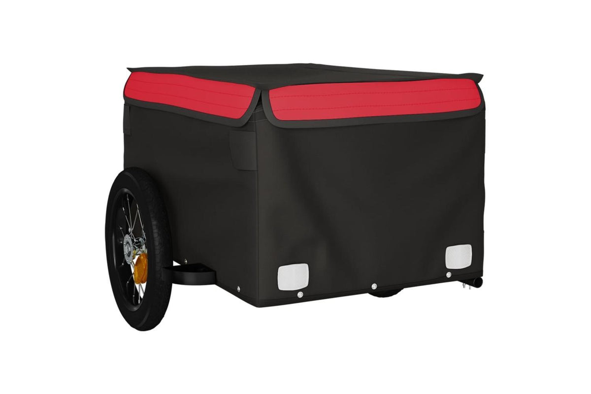 Vidaxl Bike Trailer Black And Red 30 Kg Iron-4
