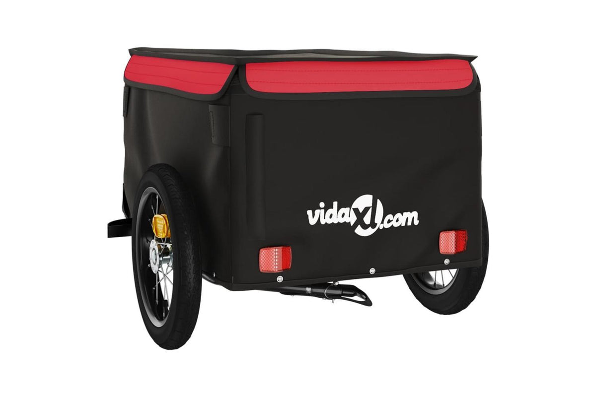 Vidaxl Bike Trailer Black And Red 30 Kg Iron-8