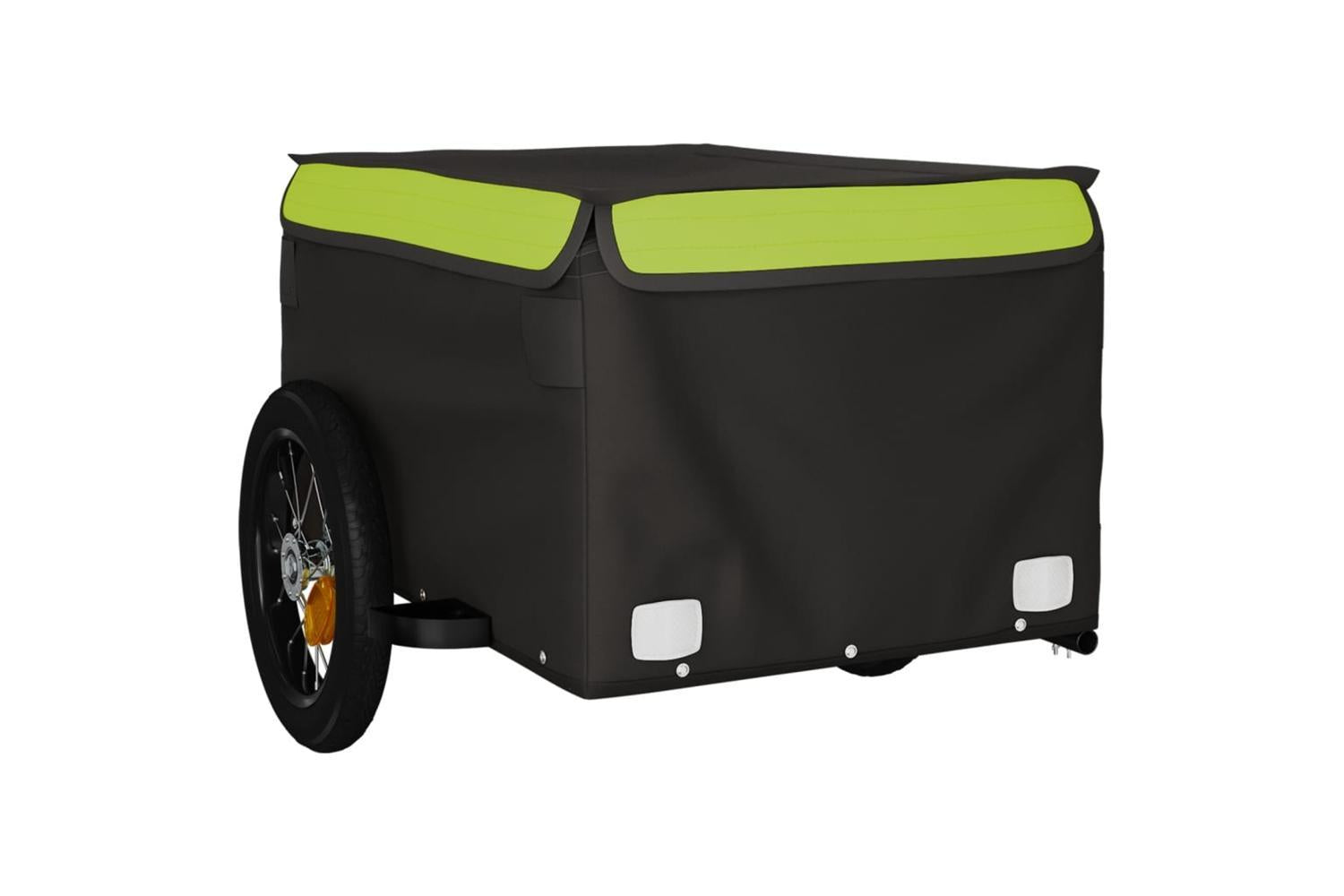 Vidaxl Bike Trailer Black And Green 30 Kg Iron-4