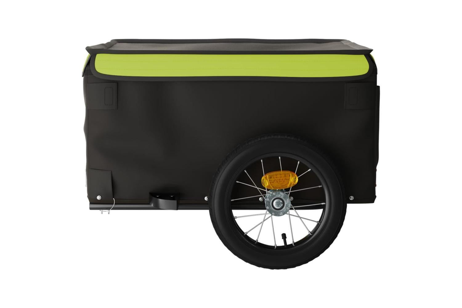 Vidaxl Bike Trailer Black And Green 30 Kg Iron-7