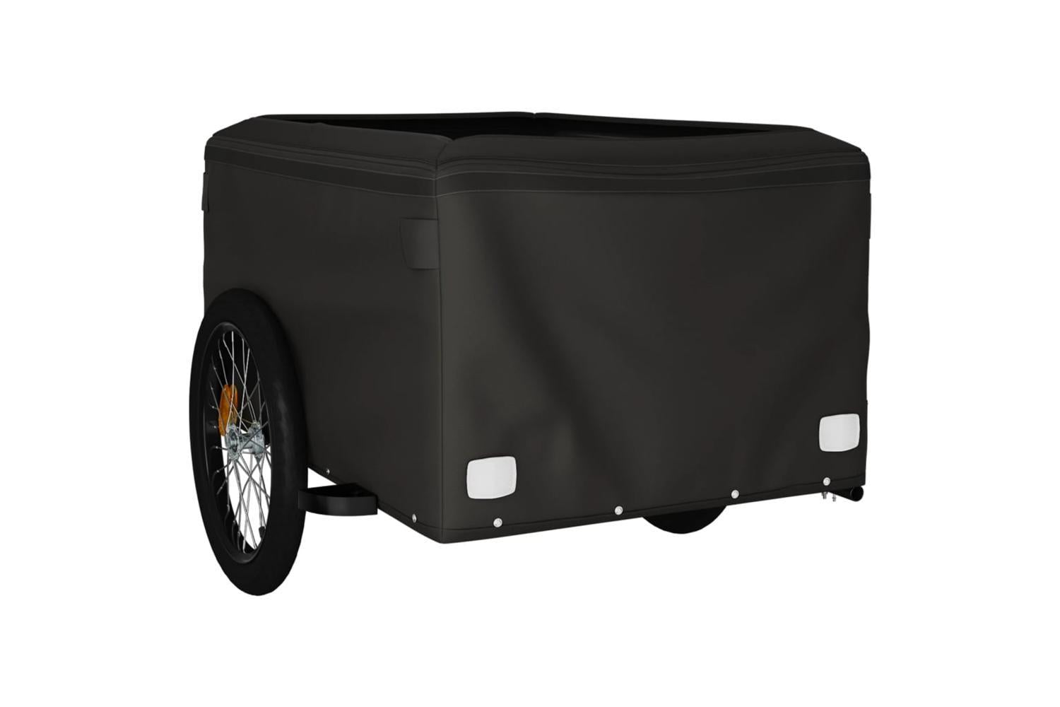 Vidaxl Bike Trailer Black And Green 45 Kg Iron-5