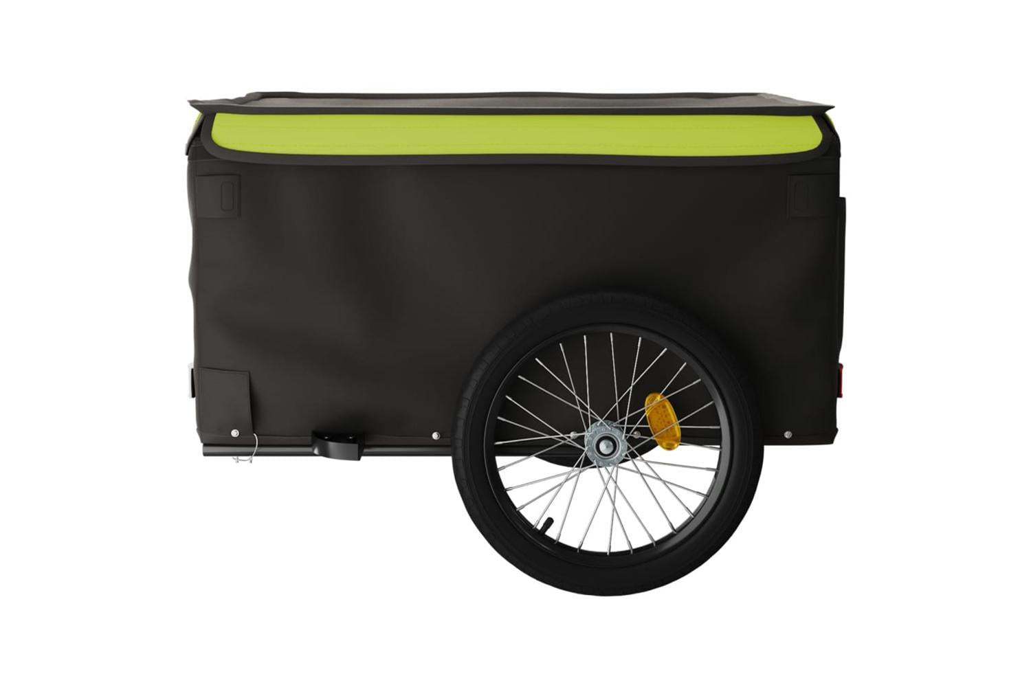 Vidaxl Bike Trailer Black And Green 45 Kg Iron-7