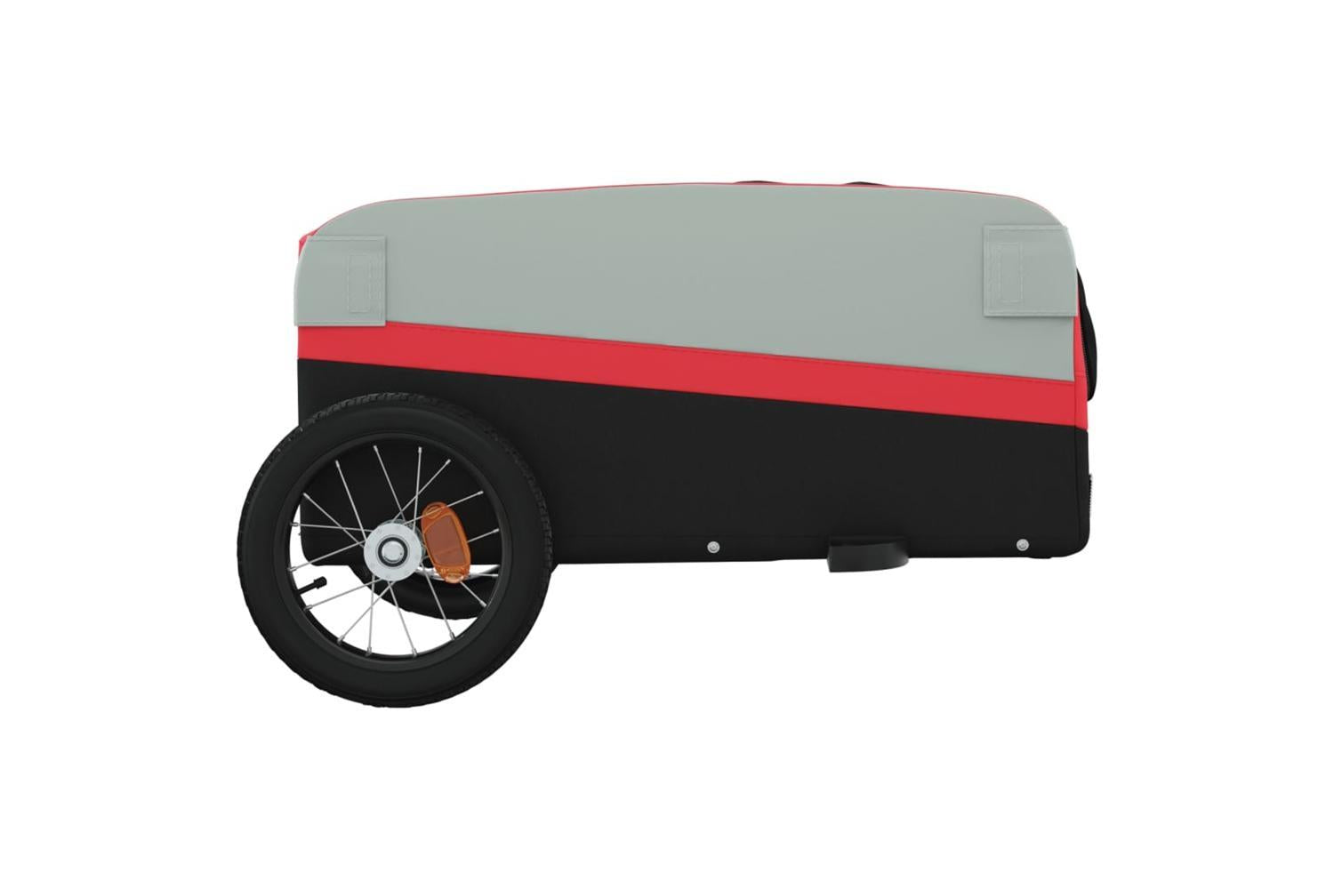 Vidaxl Bike Trailer Black And Red 30 Kg Iron-7