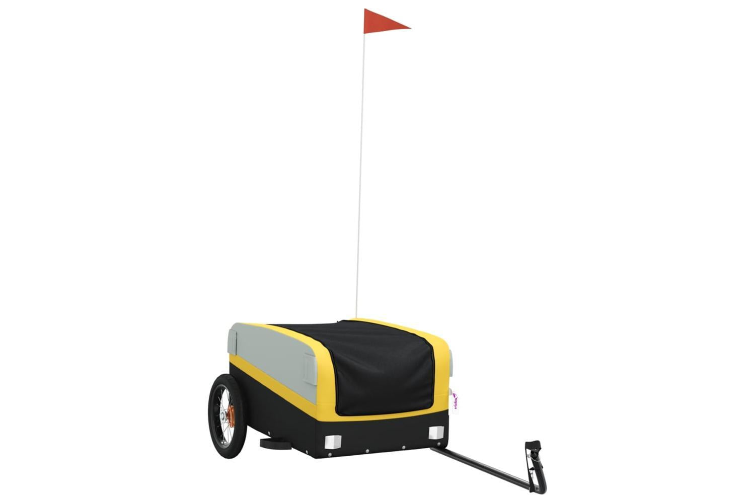 Vidaxl Bike Trailer Black And Yellow 30 Kg Iron-2