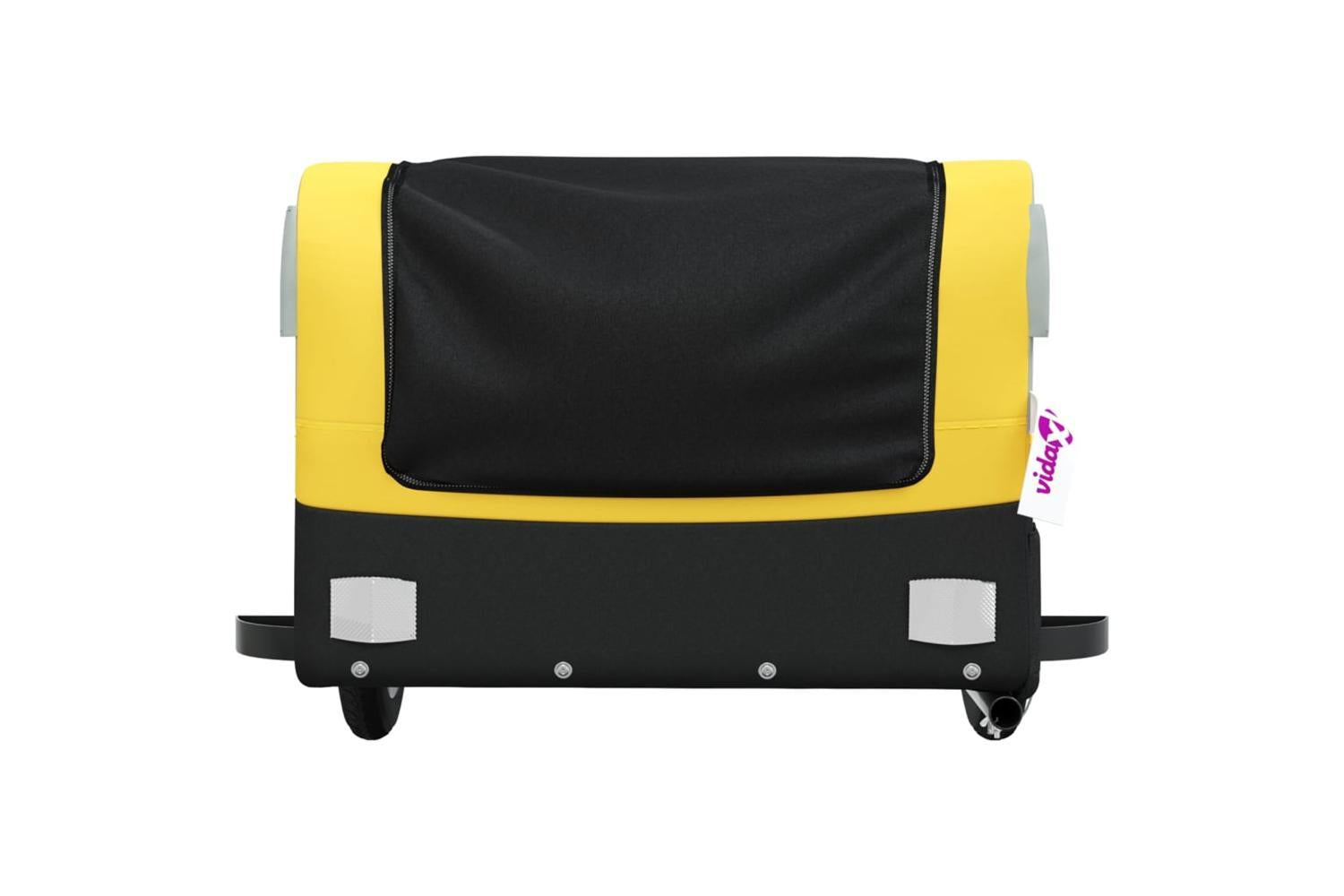 Vidaxl Bike Trailer Black And Yellow 30 Kg Iron-6