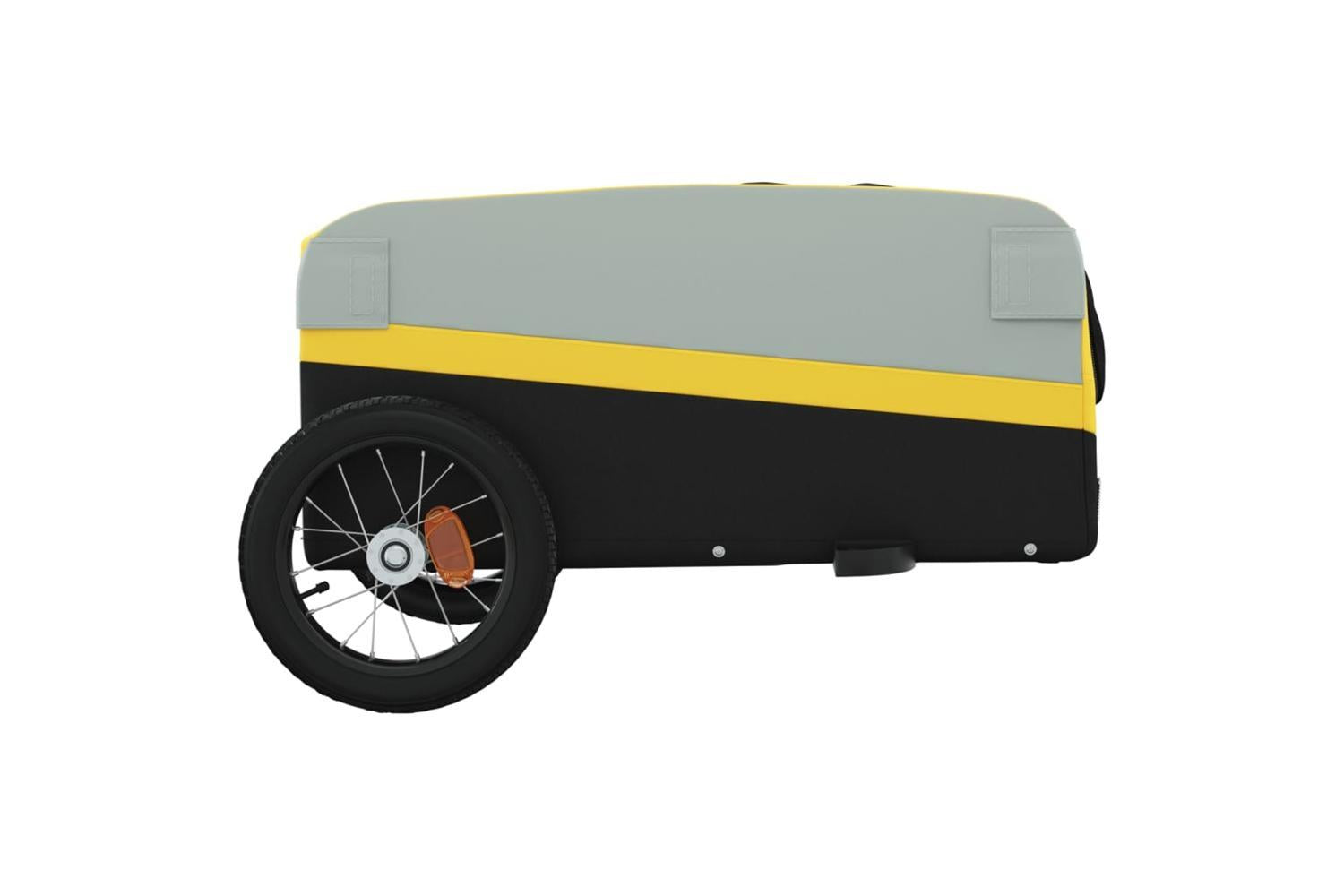 Vidaxl Bike Trailer Black And Yellow 30 Kg Iron-7
