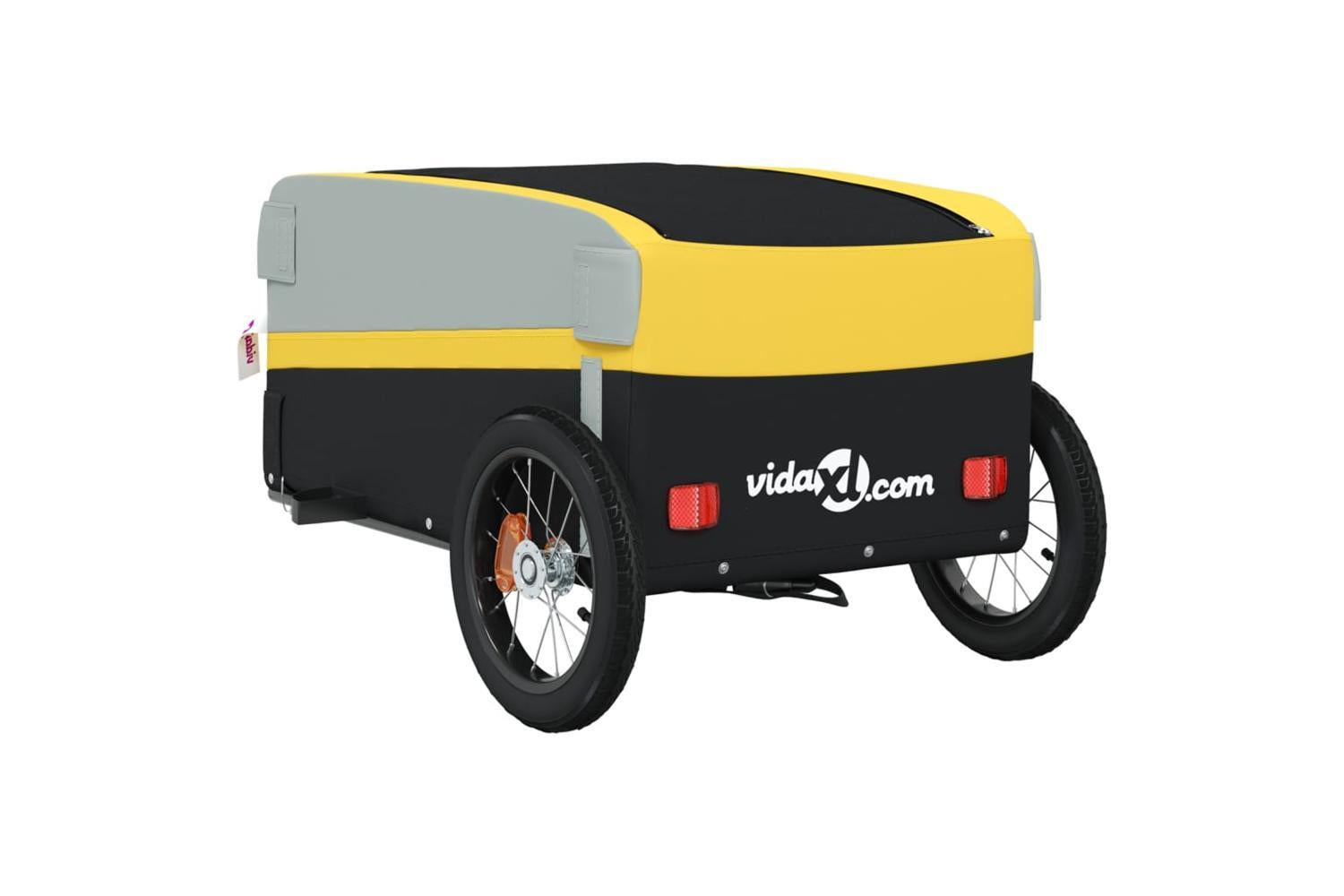 Vidaxl Bike Trailer Black And Yellow 30 Kg Iron-8