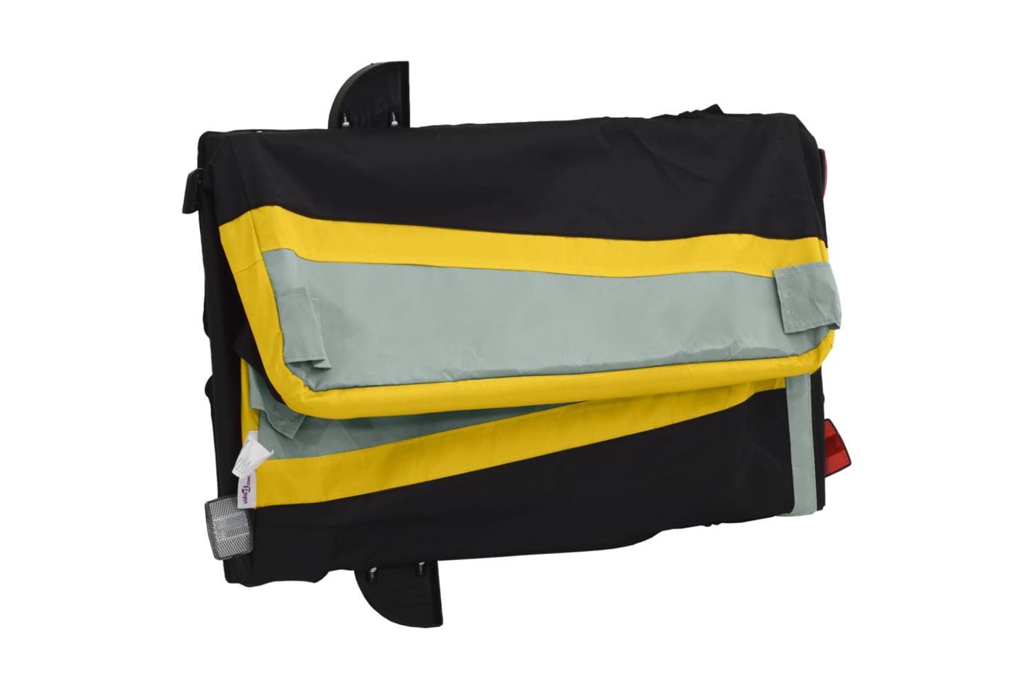 Vidaxl Bike Trailer Black And Yellow 30 Kg Iron-9