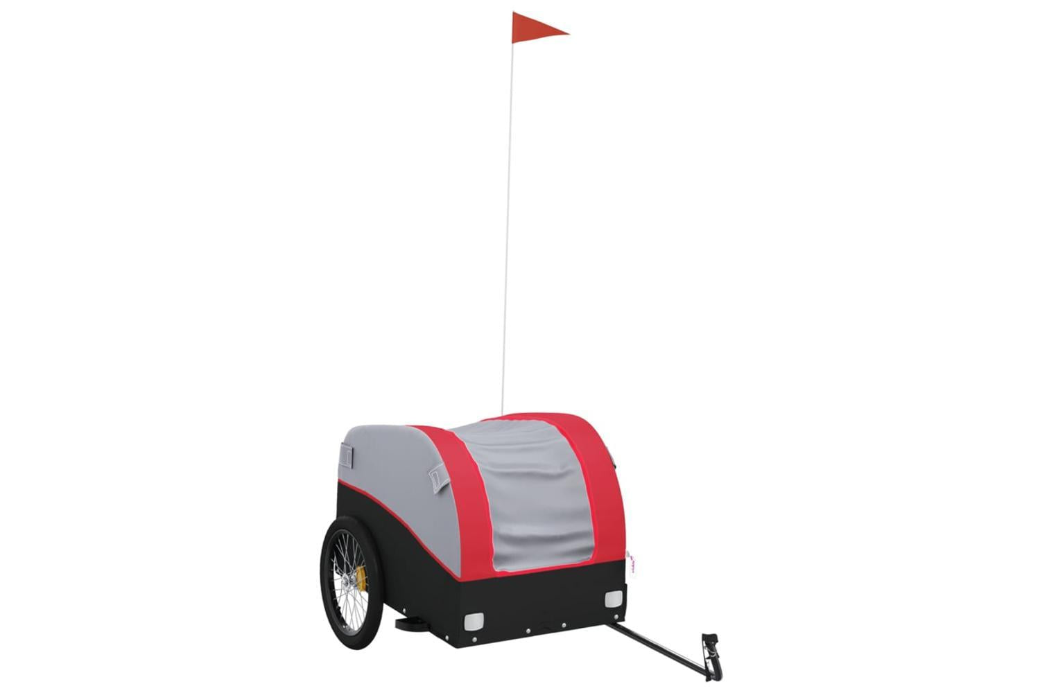 Vidaxl Bike Trailer Black And Red 45 Kg Iron-2