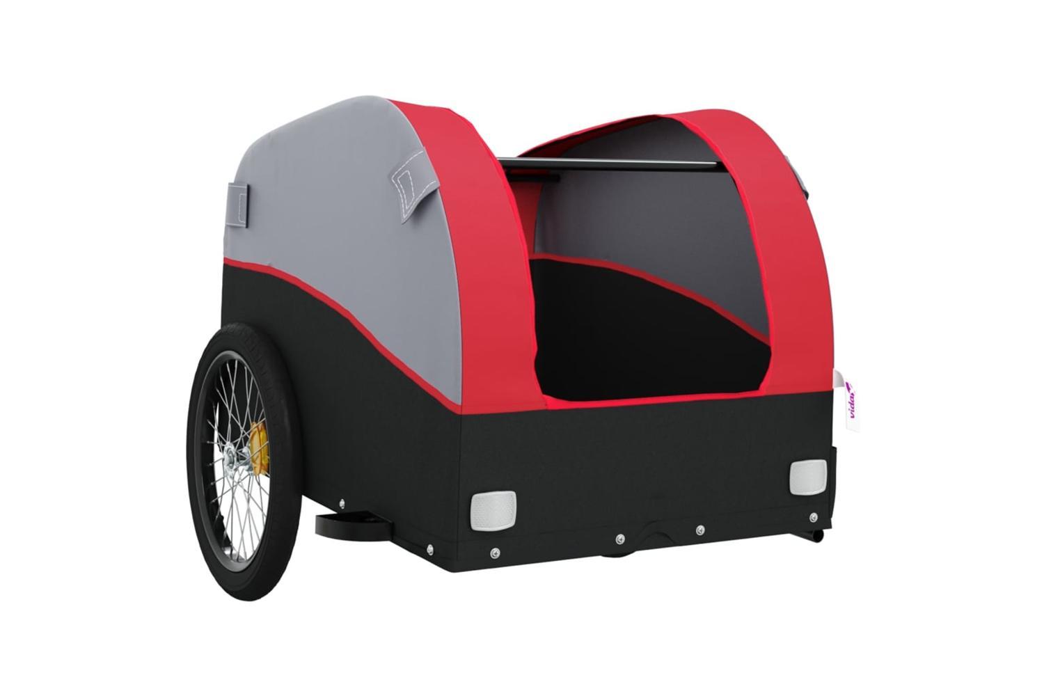 Vidaxl Bike Trailer Black And Red 45 Kg Iron-5