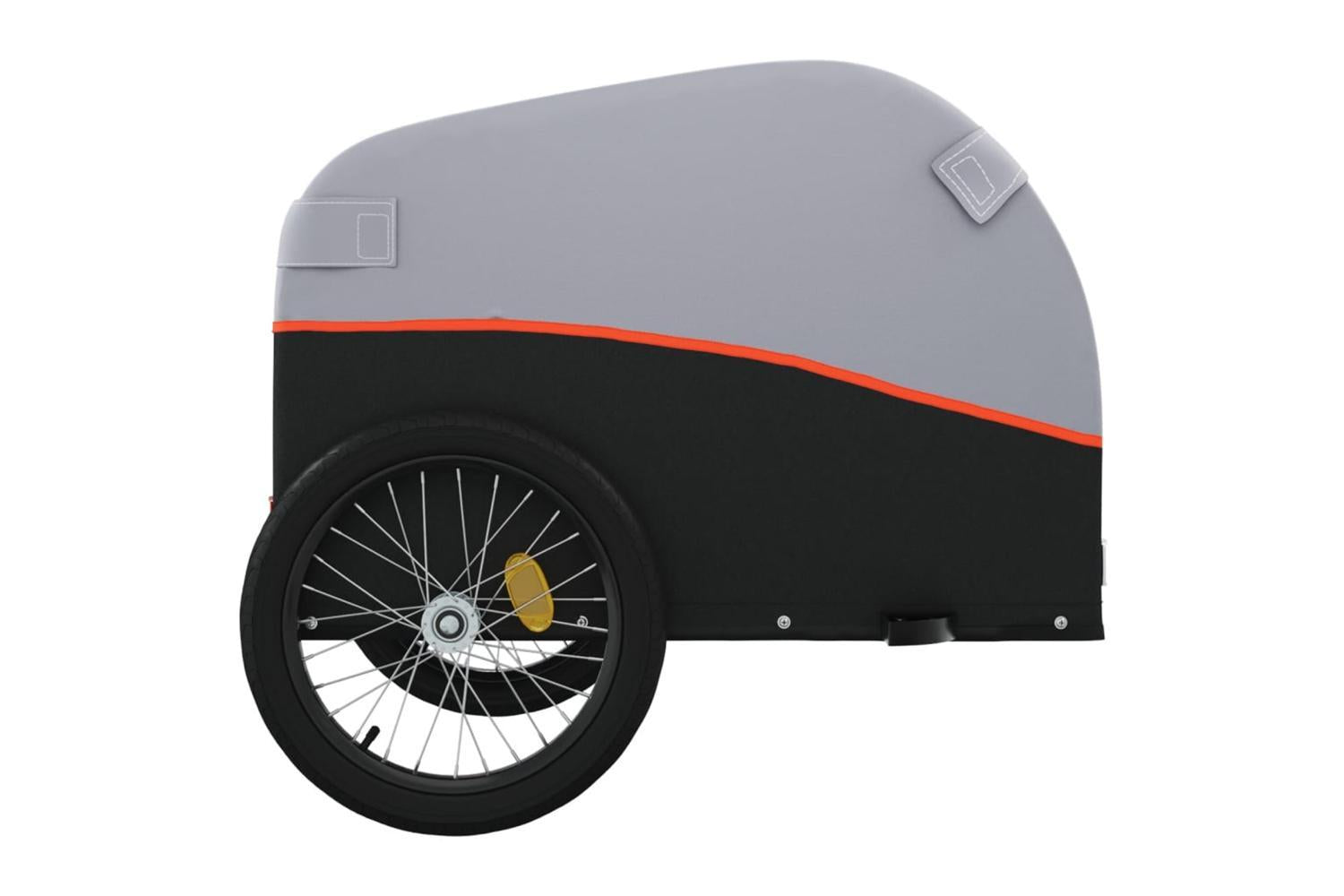 Vidaxl Bike Trailer Black And Orange 45 Kg Iron-7