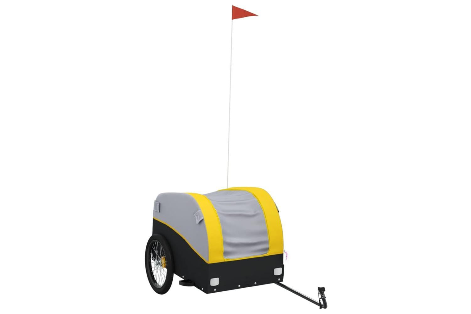 Vidaxl Bike Trailer Black And Yellow 45 Kg Iron-2