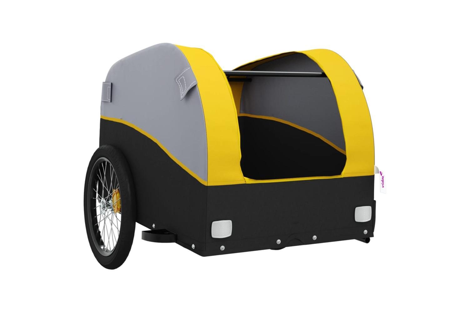 Vidaxl Bike Trailer Black And Yellow 45 Kg Iron-5