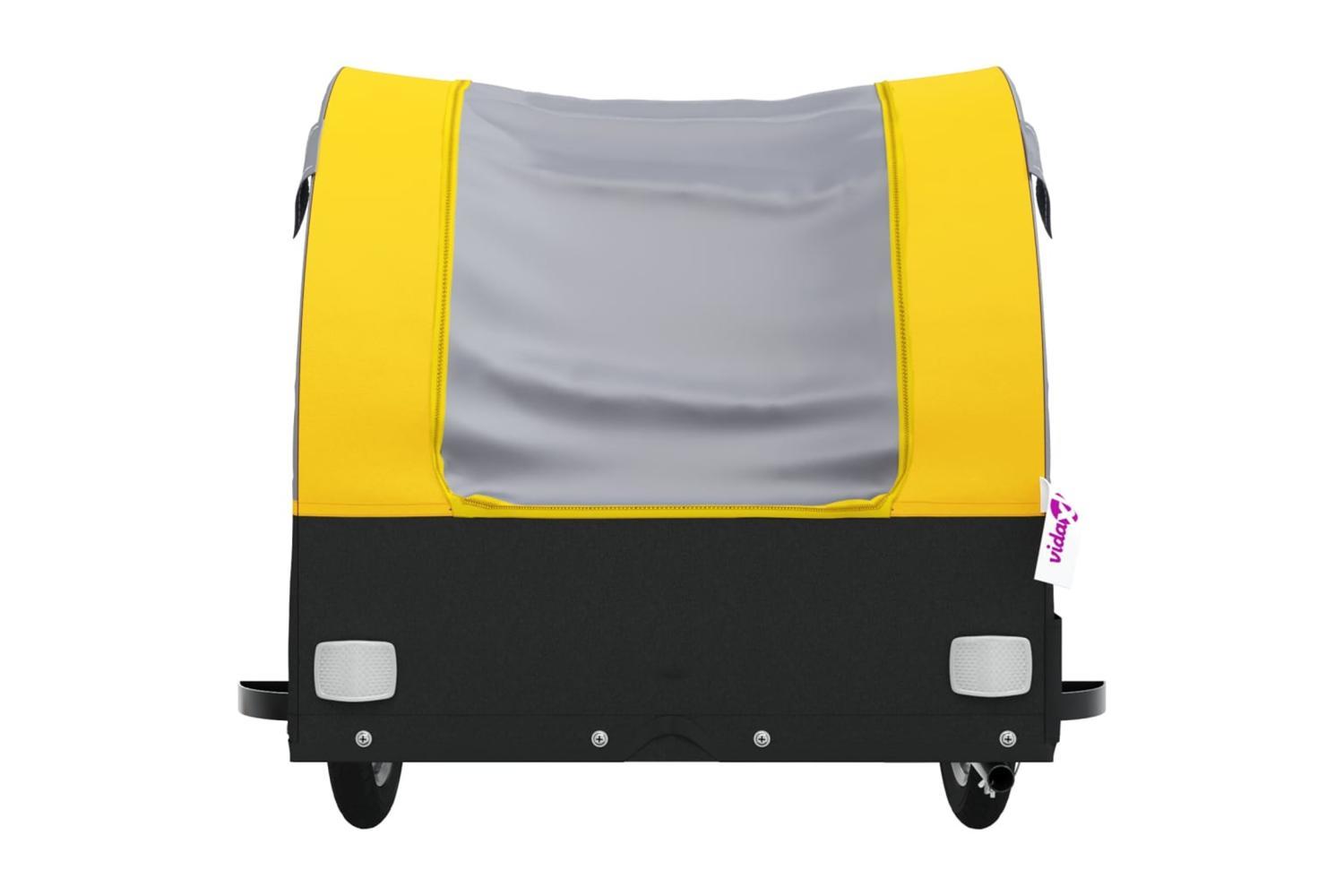 Vidaxl Bike Trailer Black And Yellow 45 Kg Iron-6