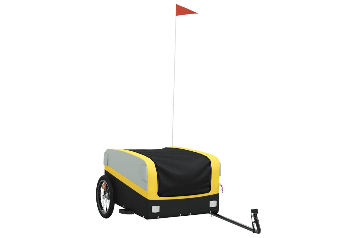 Vidaxl Bike Trailer Black And Yellow 45 Kg Iron-2
