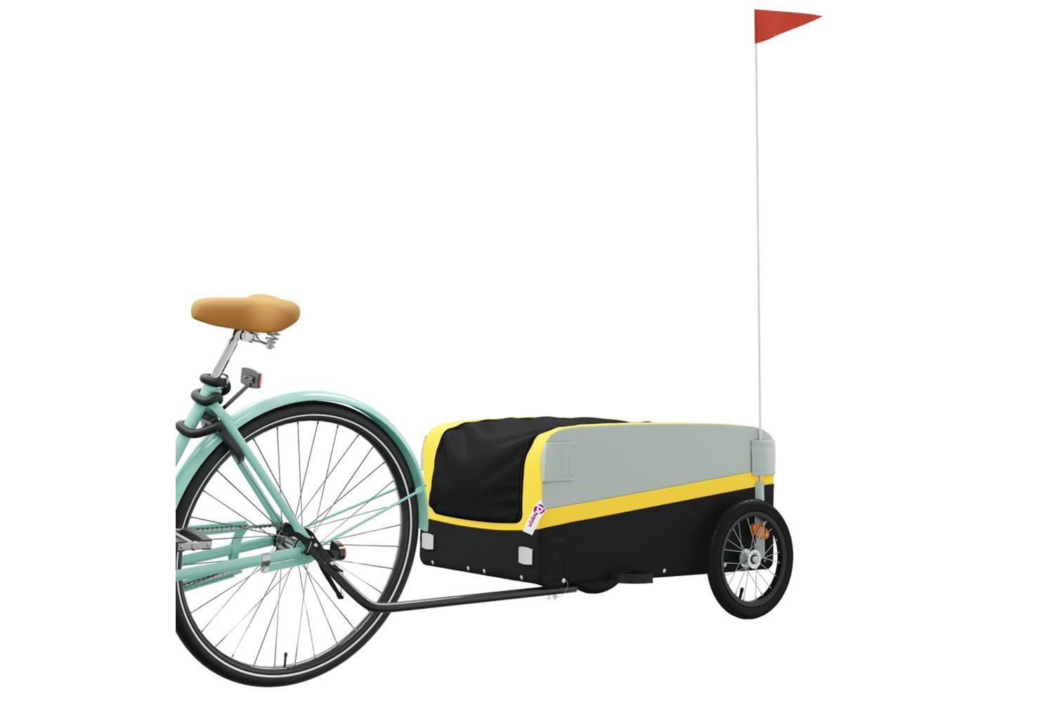 Vidaxl Bike Trailer Black And Yellow 45 Kg Iron-3