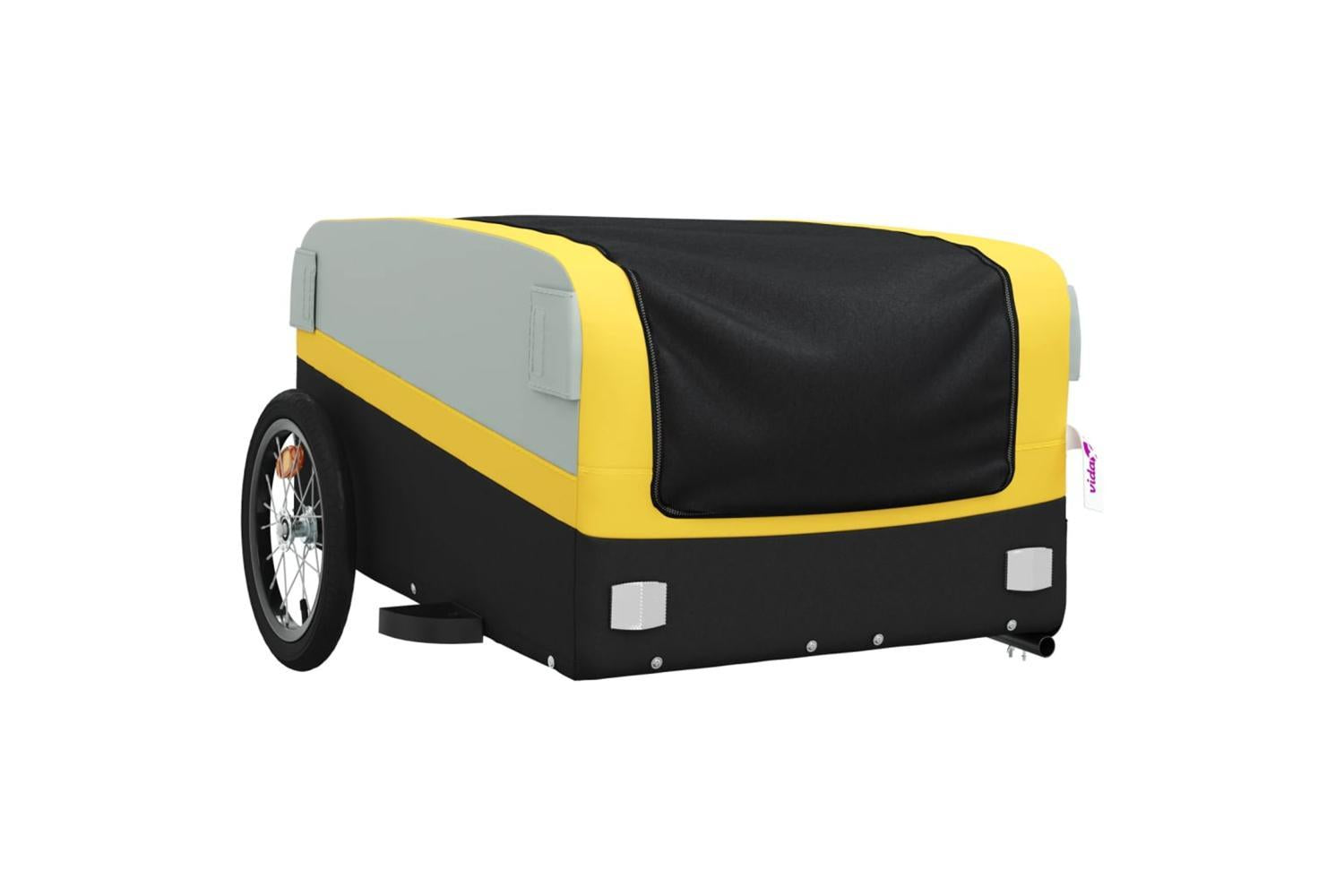 Vidaxl Bike Trailer Black And Yellow 45 Kg Iron-4