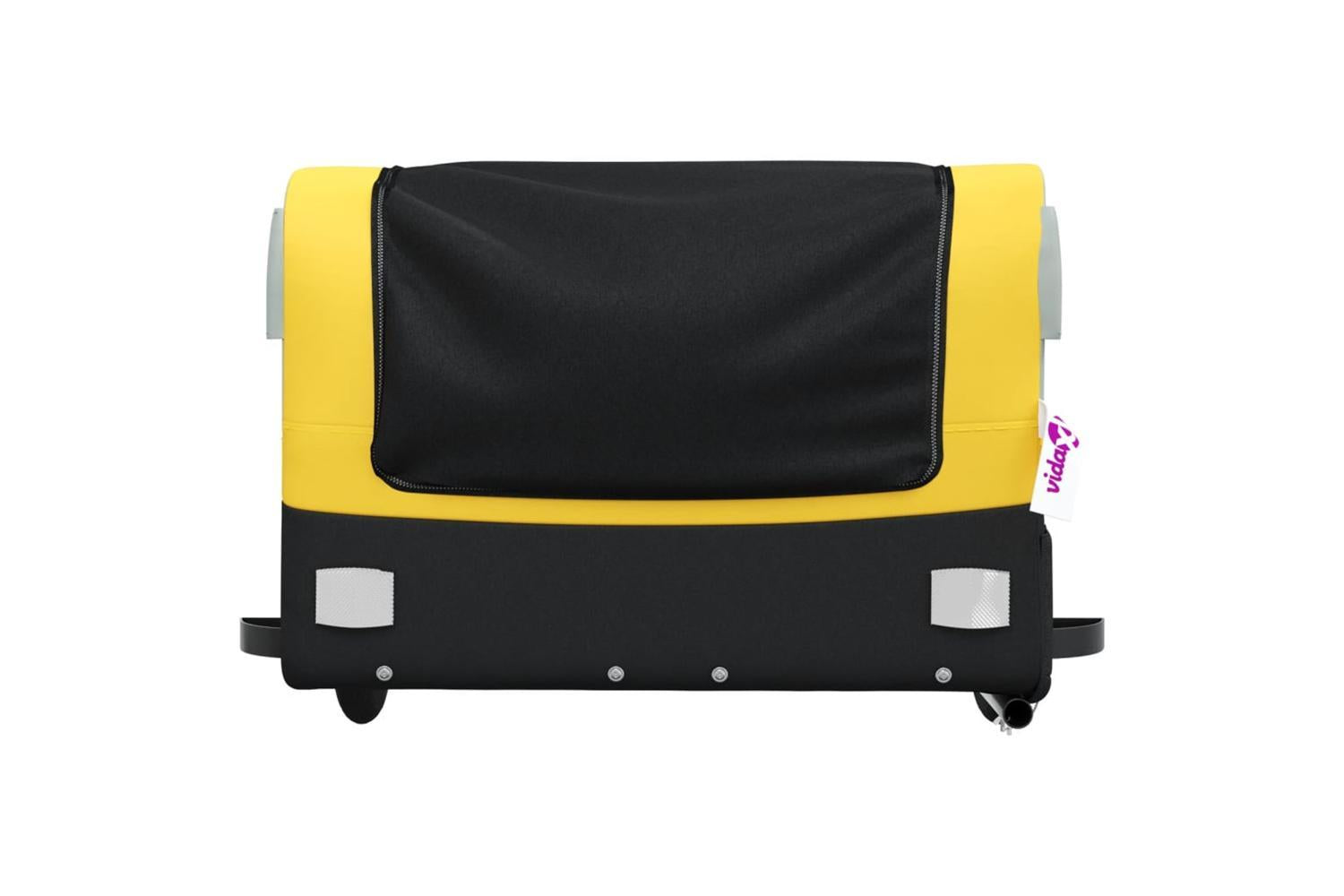 Vidaxl Bike Trailer Black And Yellow 45 Kg Iron-6