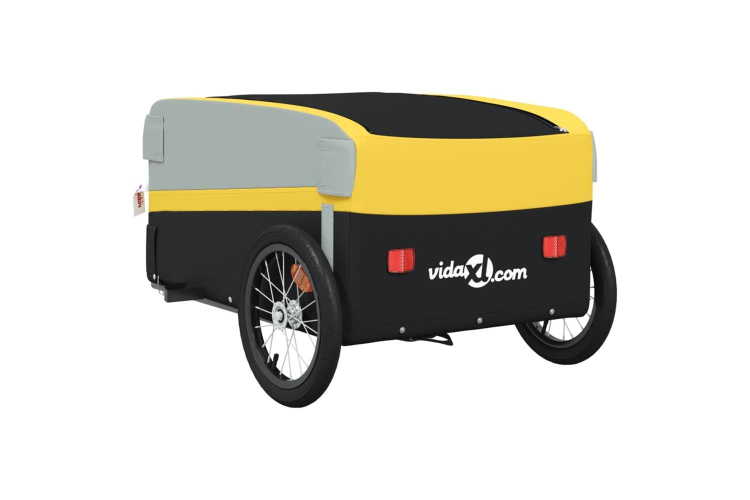 Vidaxl Bike Trailer Black And Yellow 45 Kg Iron-8