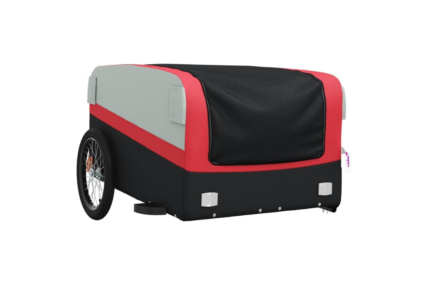 Vidaxl Bike Trailer Black And Red 45 Kg Iron-4