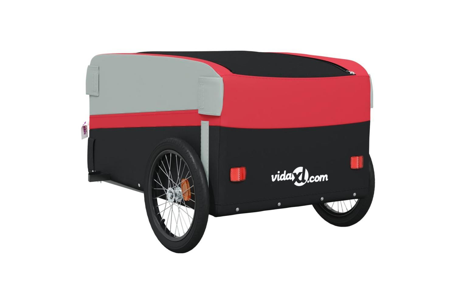 Vidaxl Bike Trailer Black And Red 45 Kg Iron-8