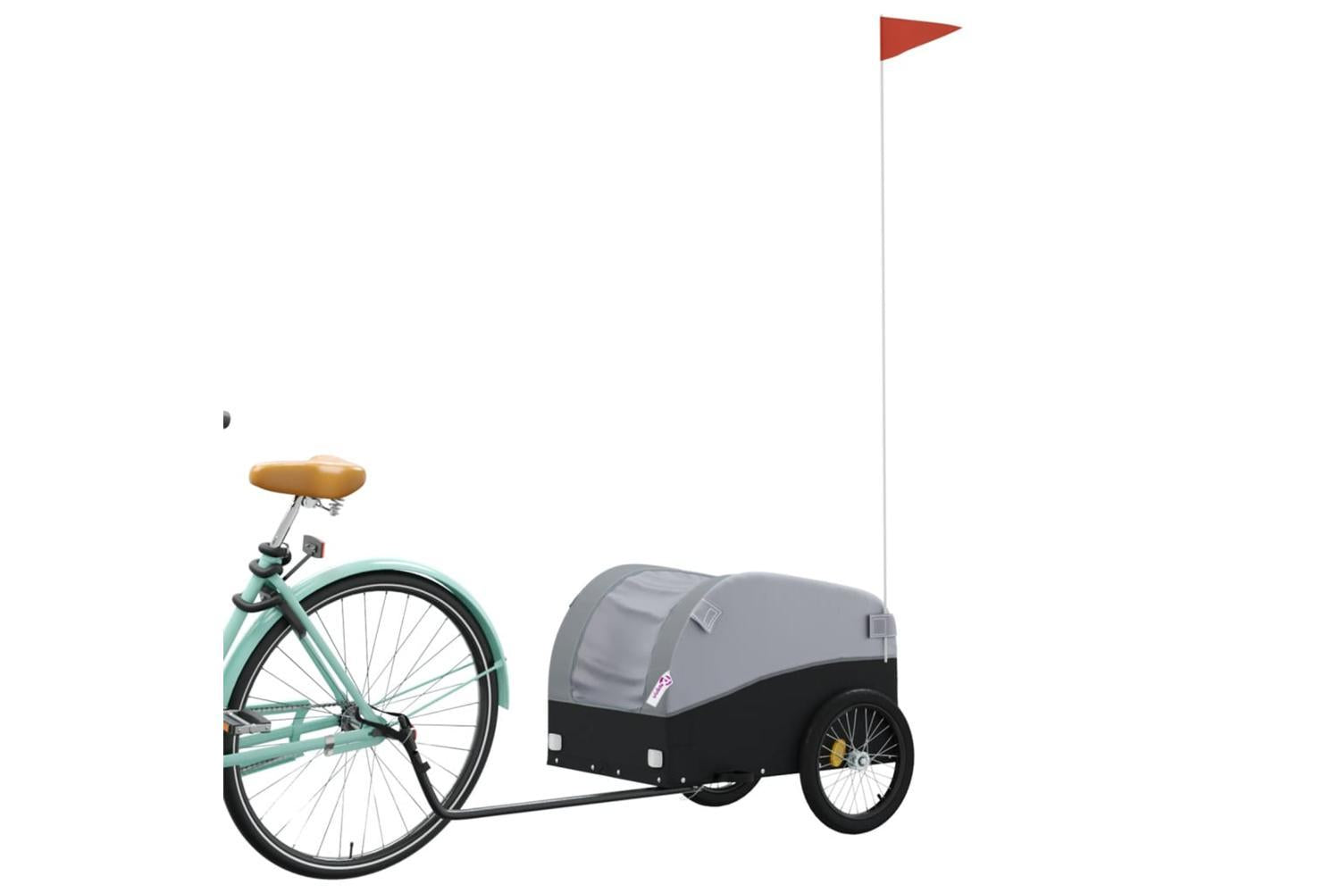 Vidaxl Bike Trailer Black And Grey 30 Kg Iron-3