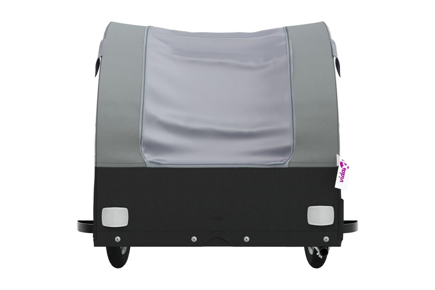 Vidaxl Bike Trailer Black And Grey 30 Kg Iron-6