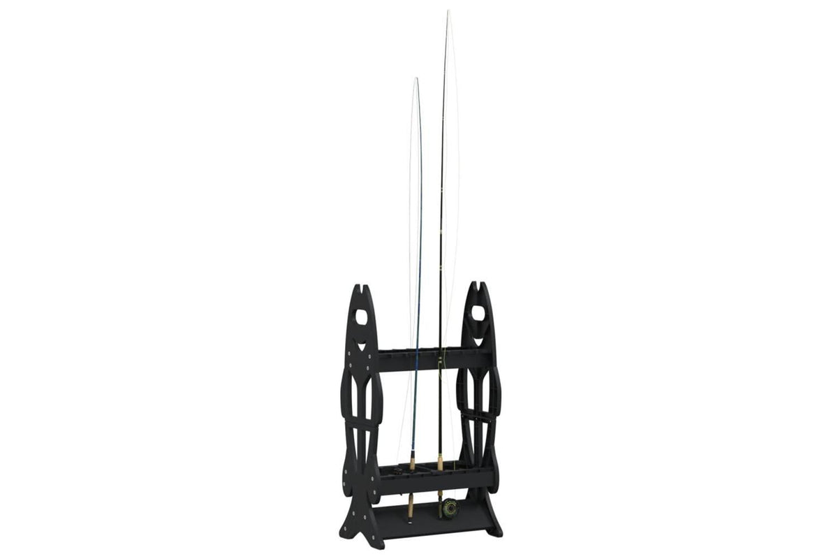 Vidaxl Fishing Rod Rack For 16 Rods Black-4