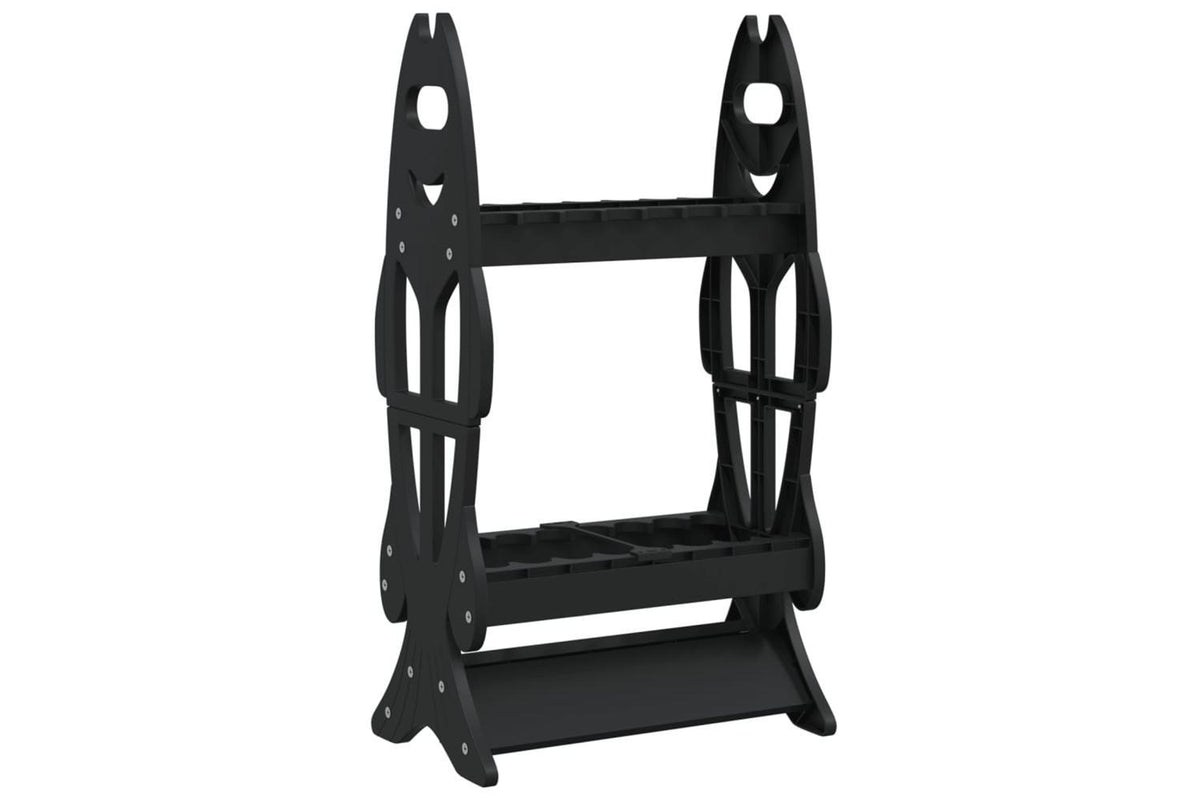 Vidaxl Fishing Rod Rack For 16 Rods Black-7