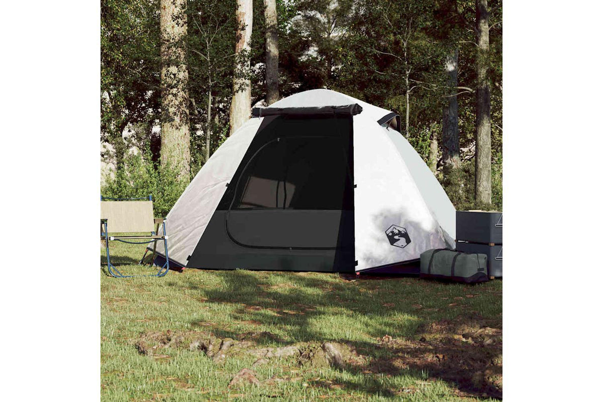 Vidaxl Camping Tent Dome 2-person White Blackout Fabric Waterproof-3