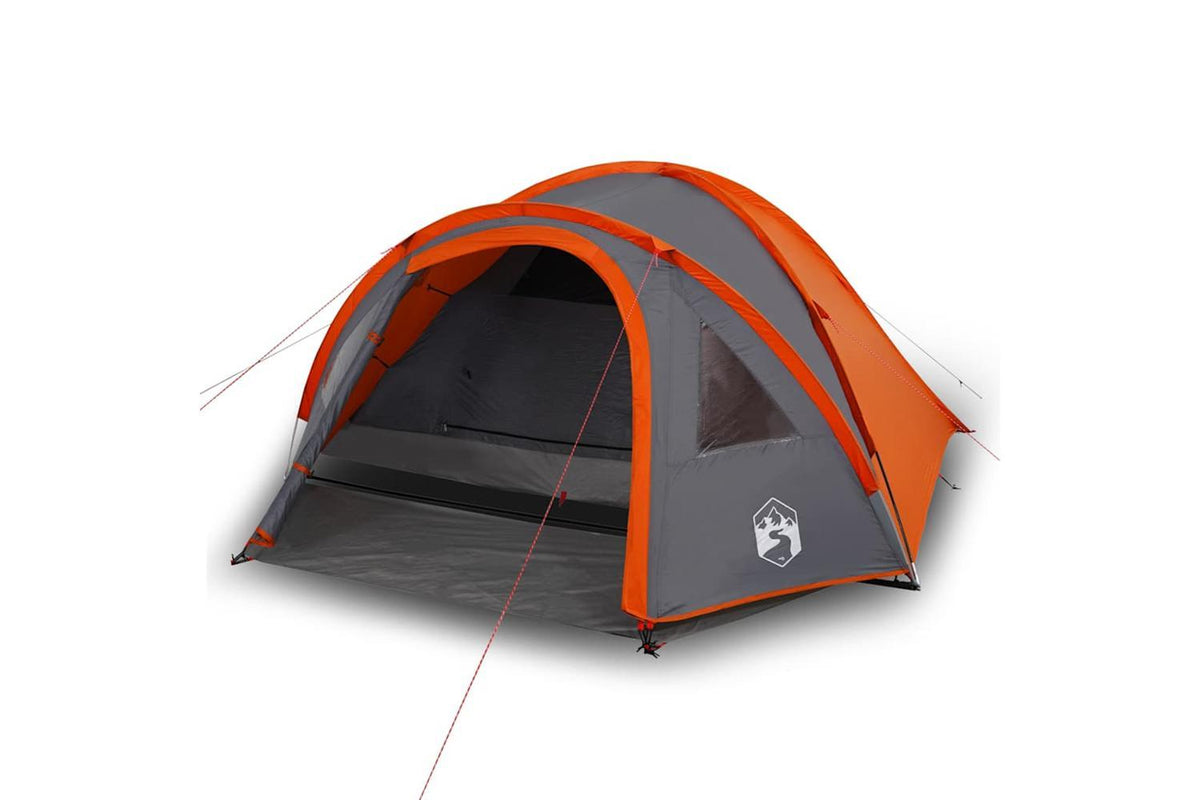Vidaxl Camping Tent Dome 4-person Orange Waterproof-2