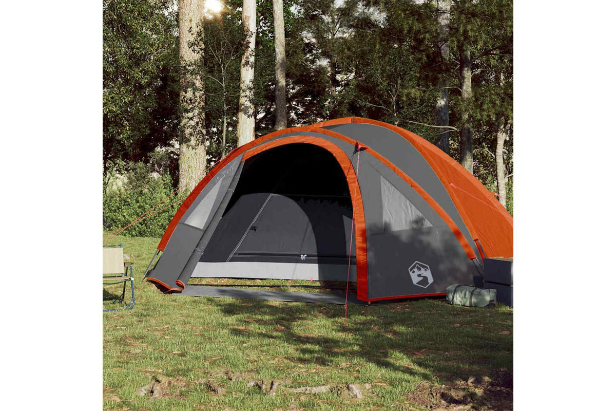 Vidaxl Camping Tent Dome 4-person Orange Waterproof-3