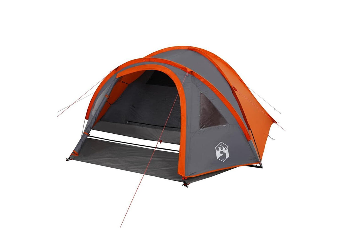 Vidaxl Camping Tent Dome 4-person Orange Waterproof-4