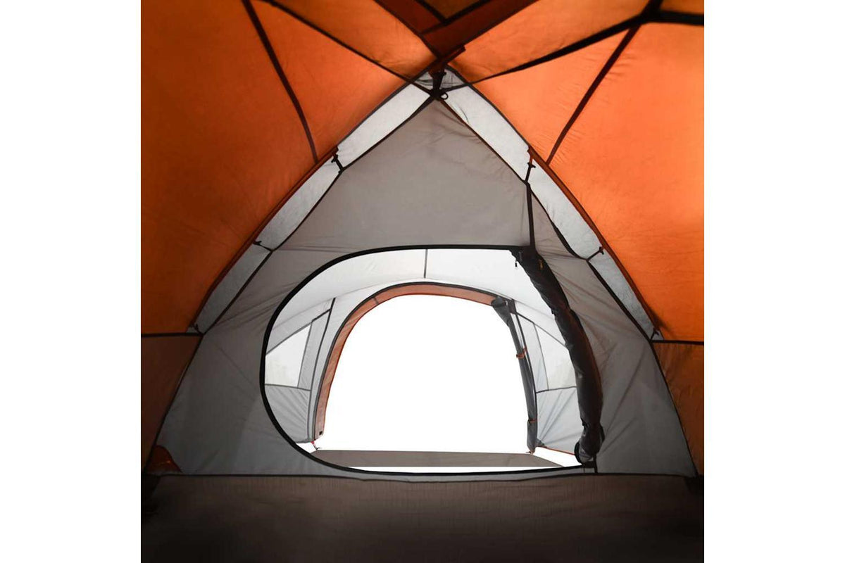 Vidaxl Camping Tent Dome 4-person Orange Waterproof-9