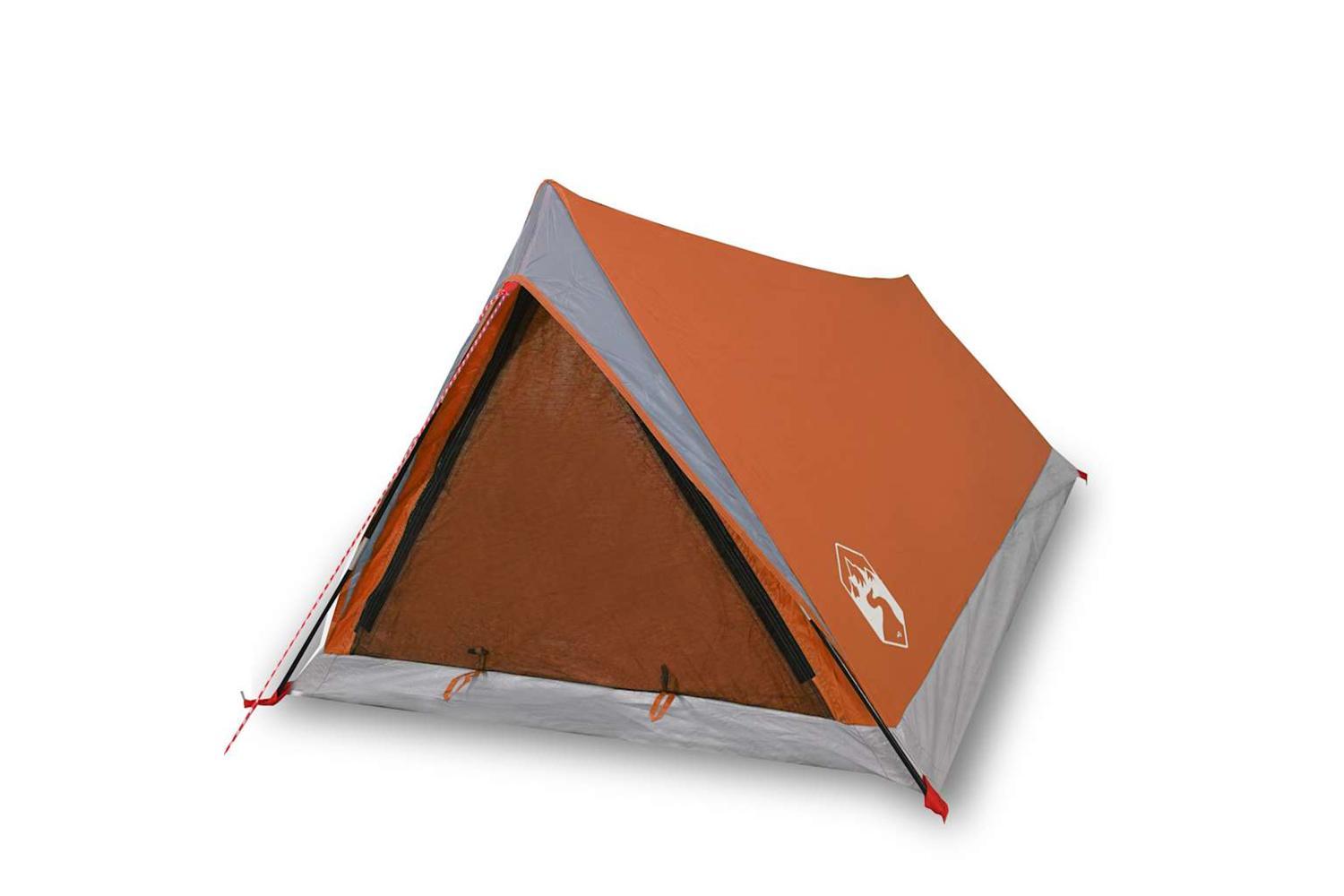 Vidaxl Camping Tent 2-person Grey And Orange Waterproof-2