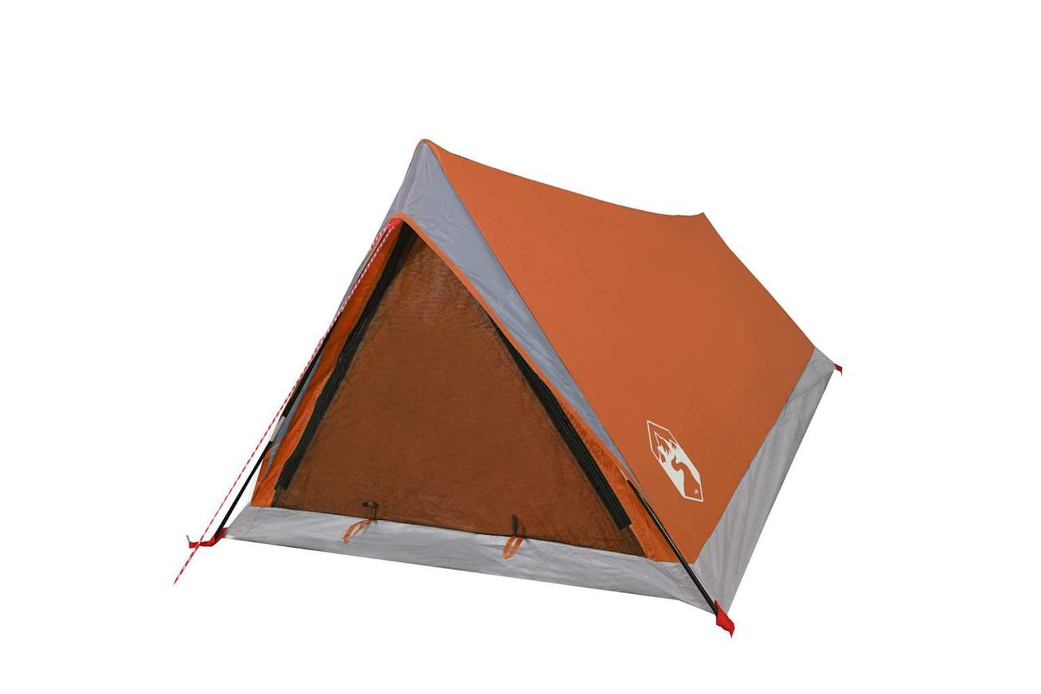 Vidaxl Camping Tent 2-person Grey And Orange Waterproof-4