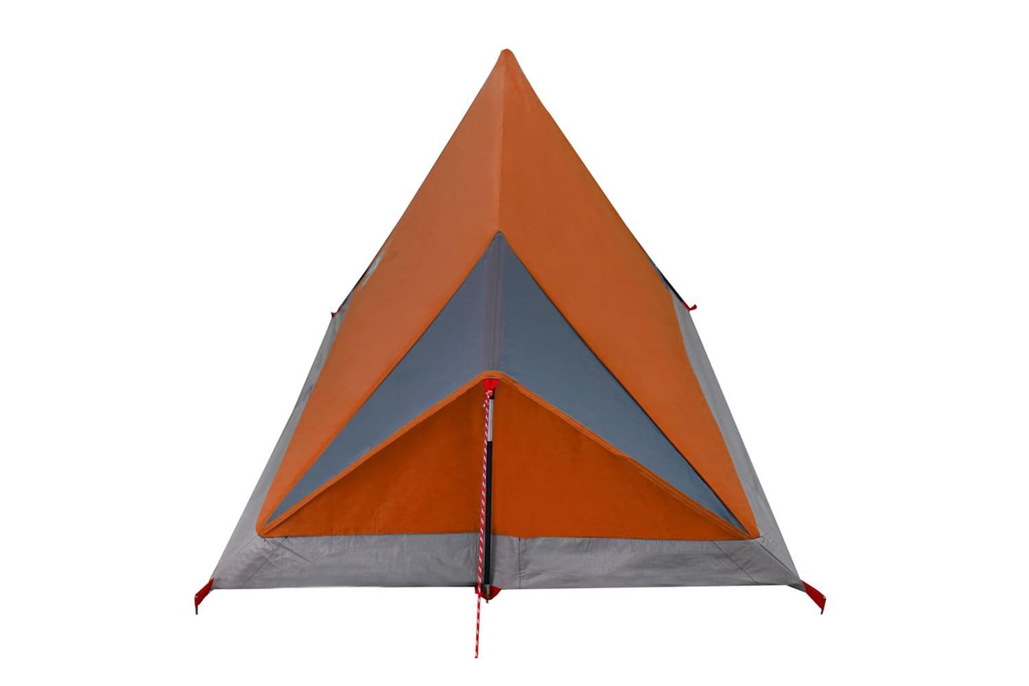 Vidaxl Camping Tent 2-person Grey And Orange Waterproof-8