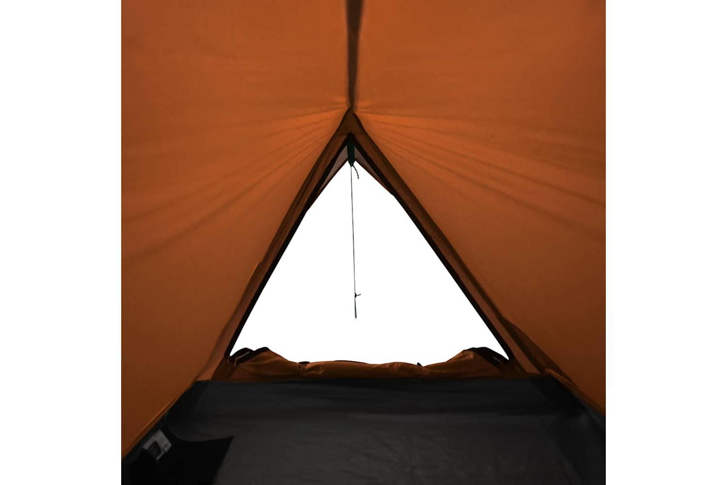 Vidaxl Camping Tent 2-person Grey And Orange Waterproof-9