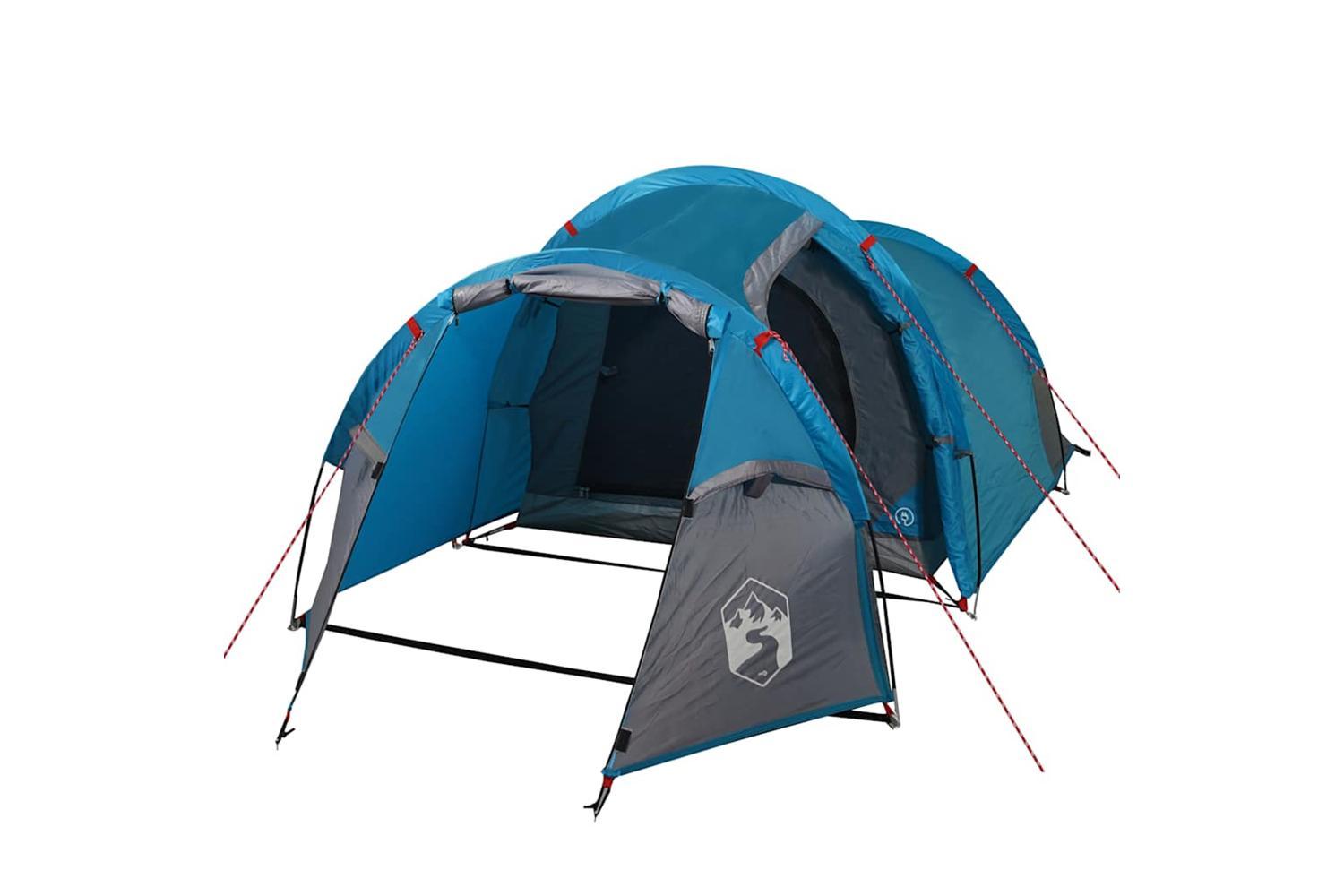 Vidaxl Camping Tent Tunnel 3-person Blue Waterproof-4