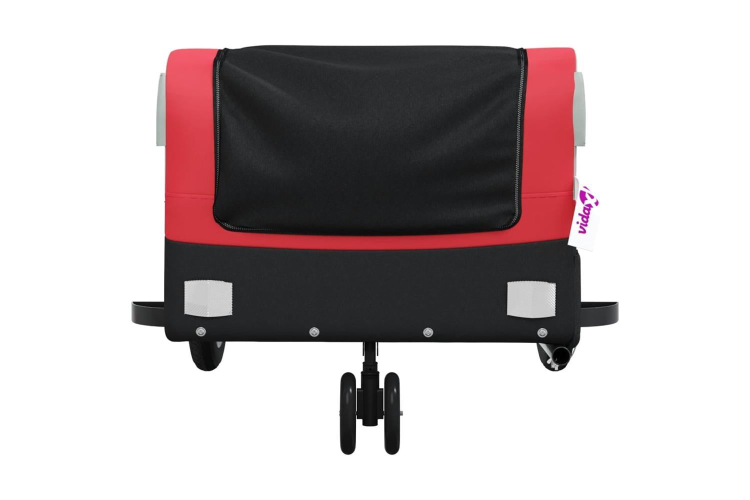 Vidaxl Bike Trailer Black And Red 30 Kg Iron-6