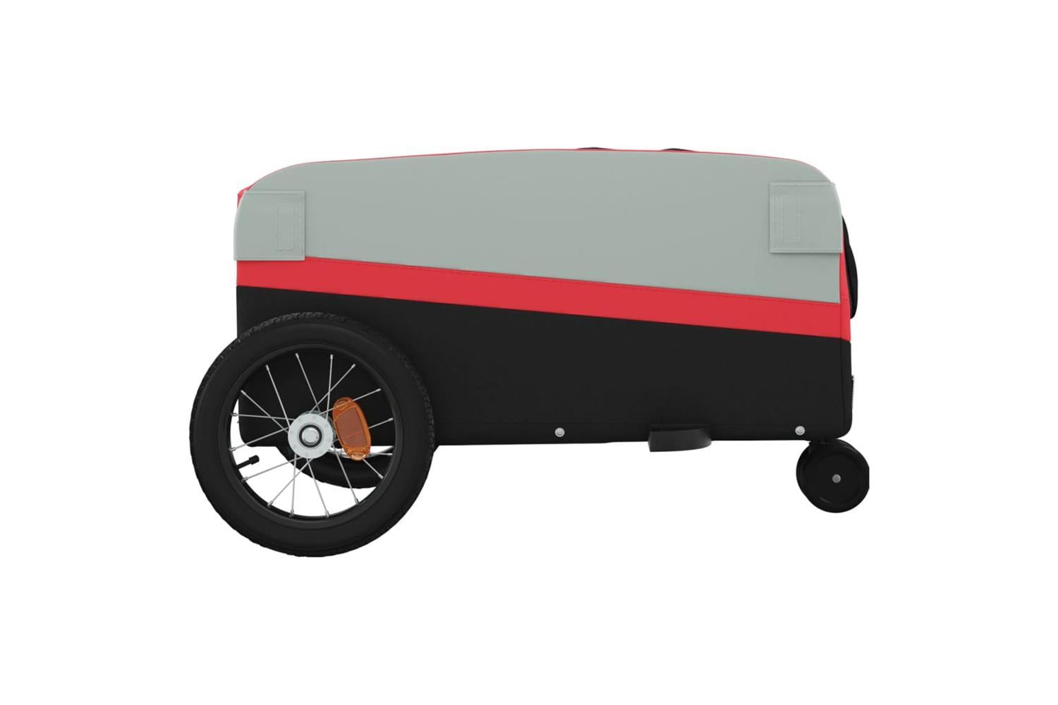 Vidaxl Bike Trailer Black And Red 30 Kg Iron-7