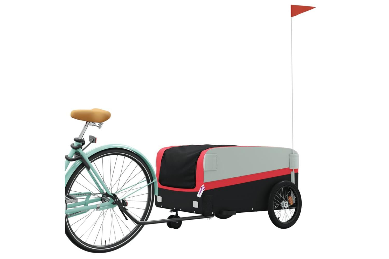 Vidaxl Bike Trailer Black And Red 45 Kg Iron-3
