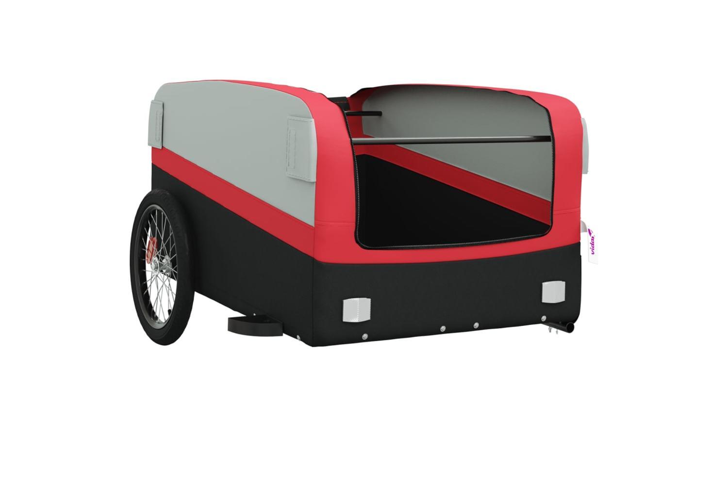 Vidaxl Bike Trailer Black And Red 45 Kg Iron-5