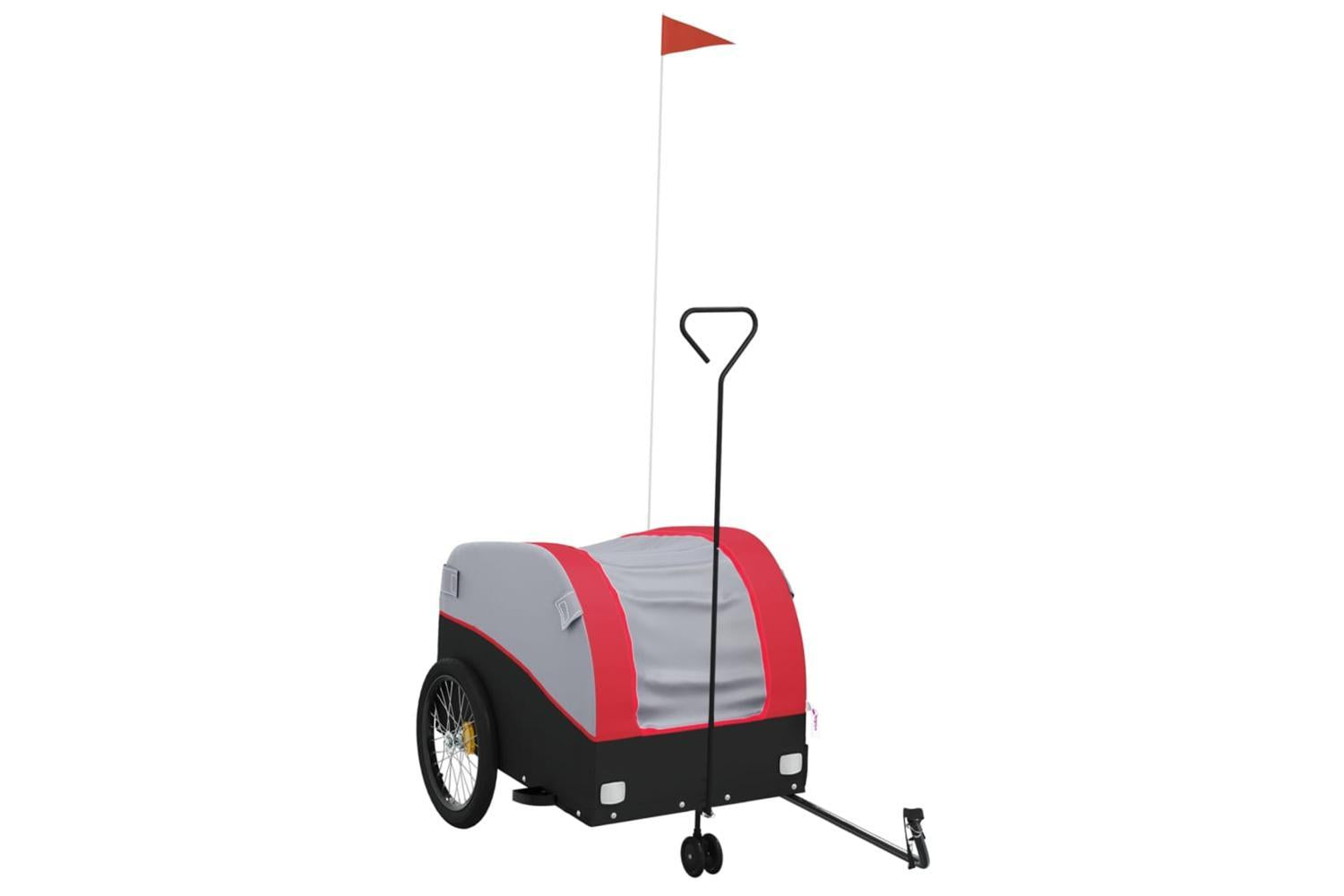 Vidaxl Bike Trailer Black And Red 45 Kg Iron-2