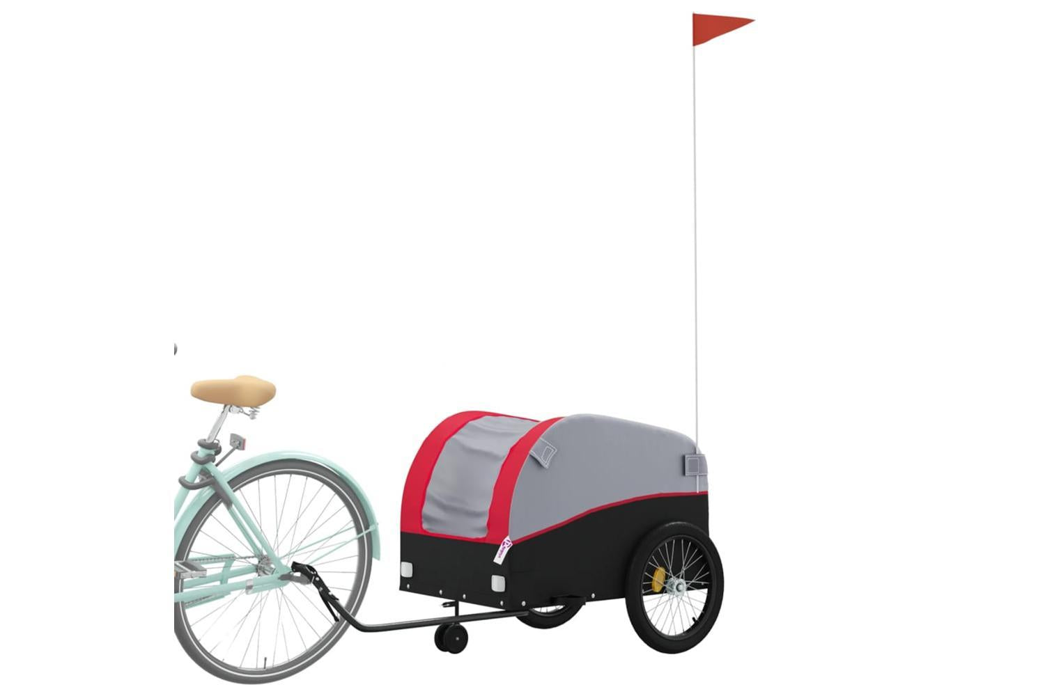 Vidaxl Bike Trailer Black And Red 45 Kg Iron-3