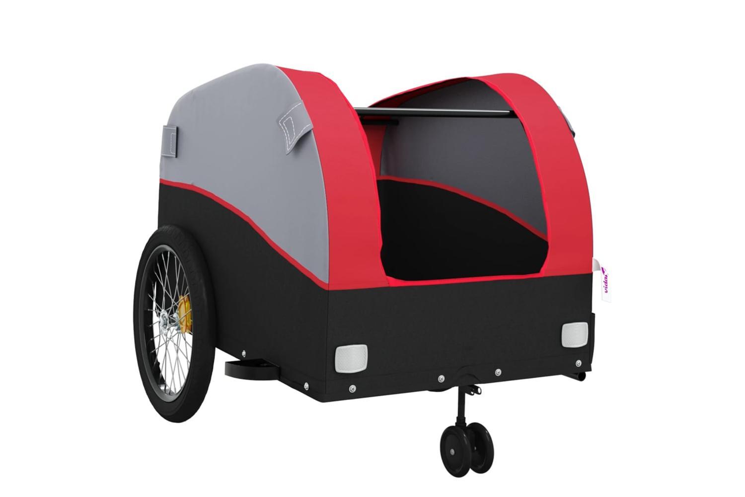 Vidaxl Bike Trailer Black And Red 45 Kg Iron-5