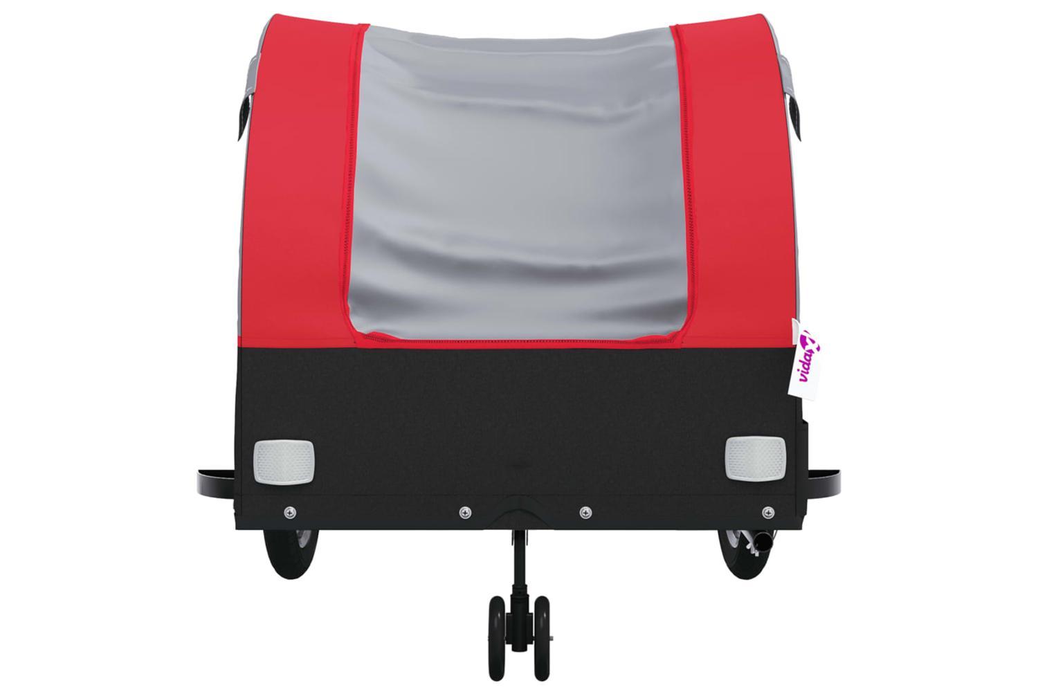 Vidaxl Bike Trailer Black And Red 45 Kg Iron-6